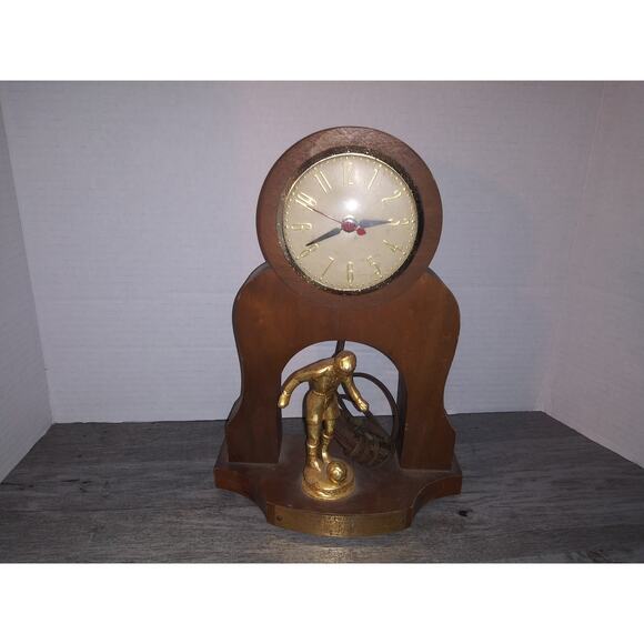 Soccer Coach Trophy Tribute Wooden Mantel Clock - Picture 3 of 10